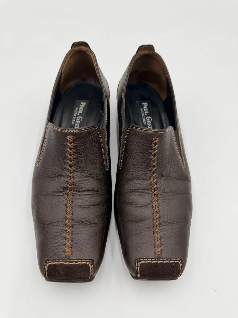 Paul Green Brown Leather & Suede Shoes Jada Sport Vintage Fashion Slip On Sz 5